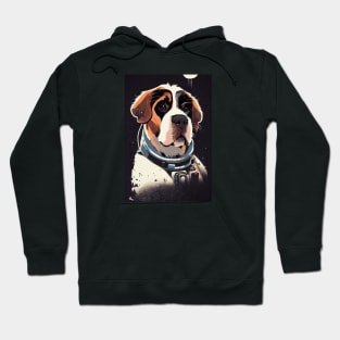 Astronaut St-Bernard portrait Hoodie